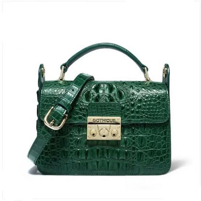 Imported Crocodile Crossbody Bag | Flap Shoulder Small Handbag - Maison Novaire #