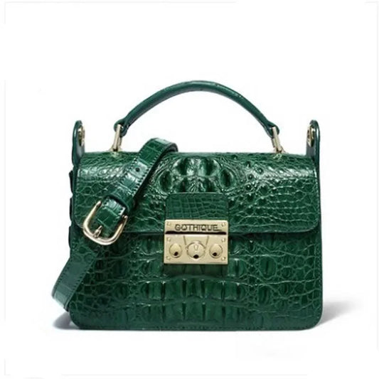 Imported Crocodile Crossbody Bag | Flap Shoulder Small Handbag - Maison Novaire