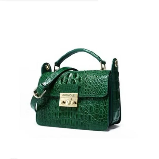 Imported Crocodile Crossbody Bag | Flap Shoulder Small Handbag - Maison Novaire