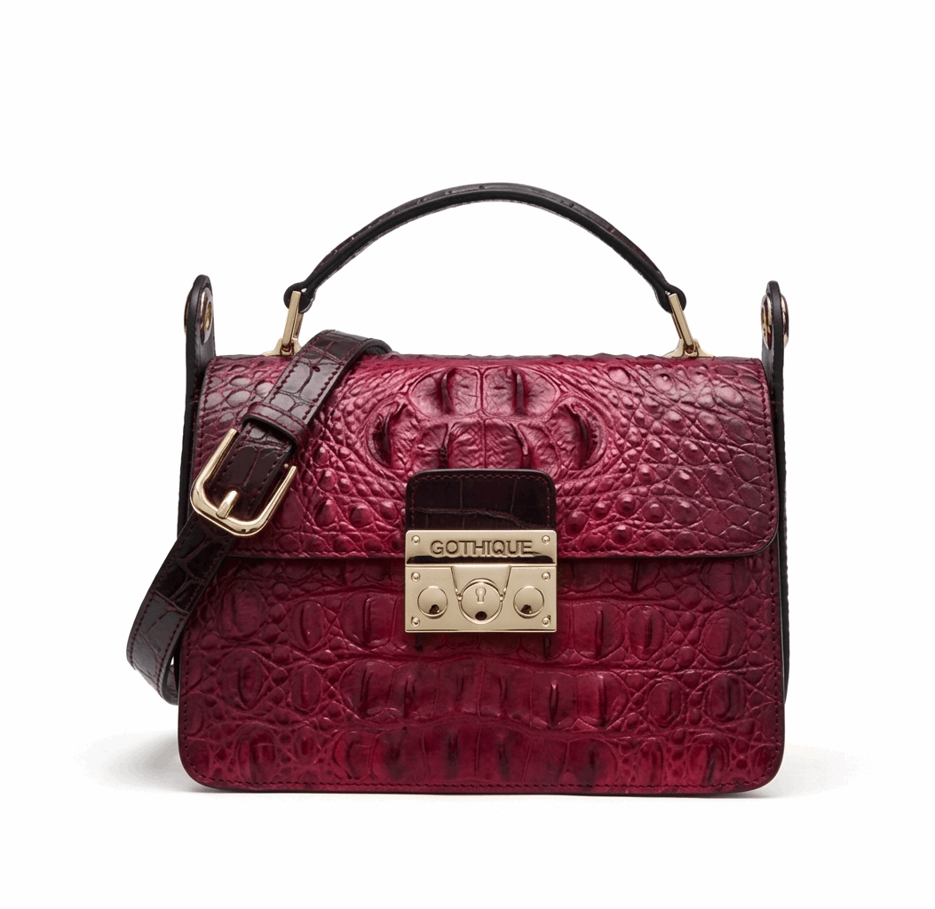 Imported Crocodile Crossbody Bag | Flap Shoulder Small Handbag - Maison Novaire #