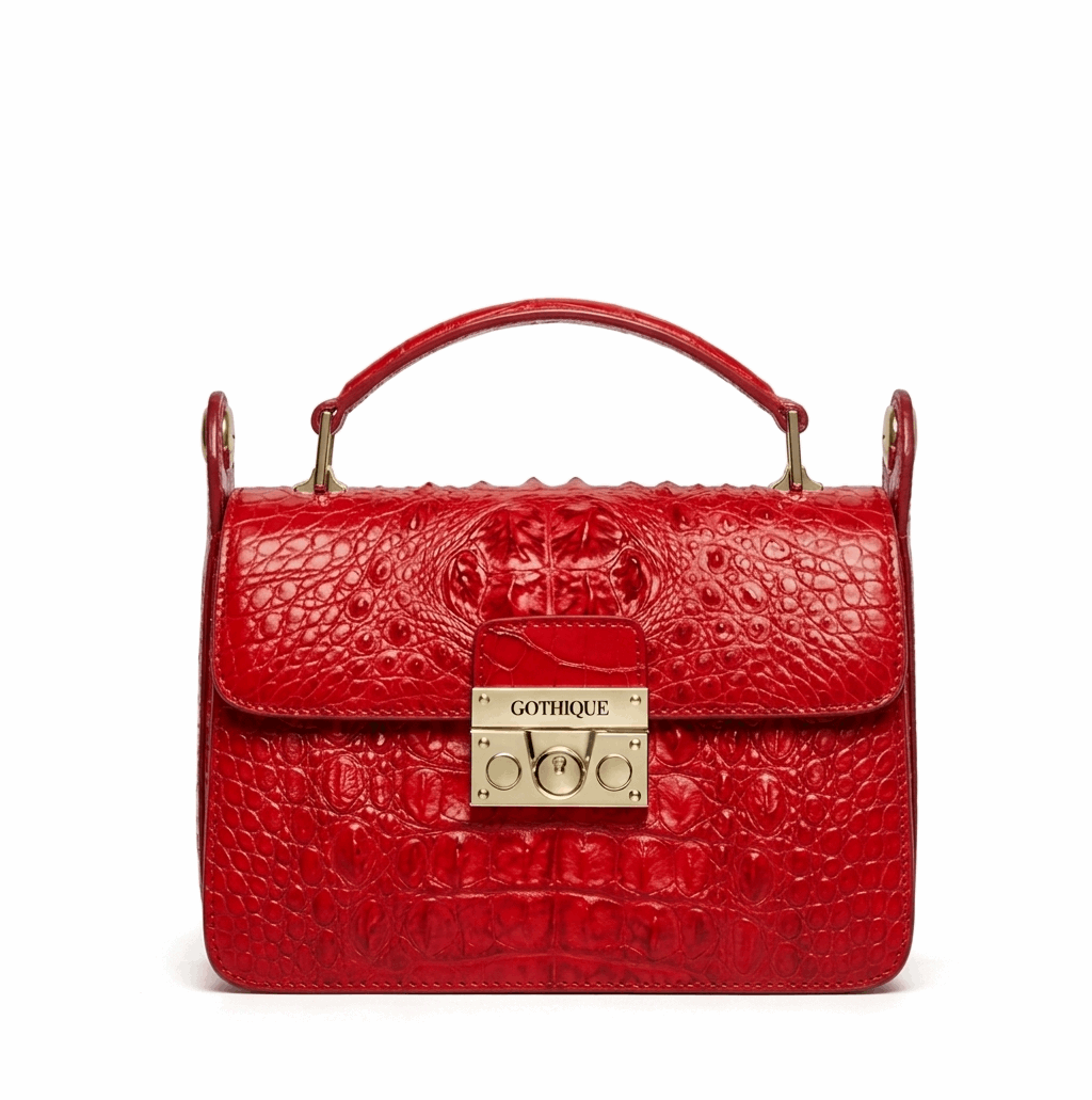 Imported Crocodile Crossbody Bag | Flap Shoulder Small Handbag - Maison Novaire #