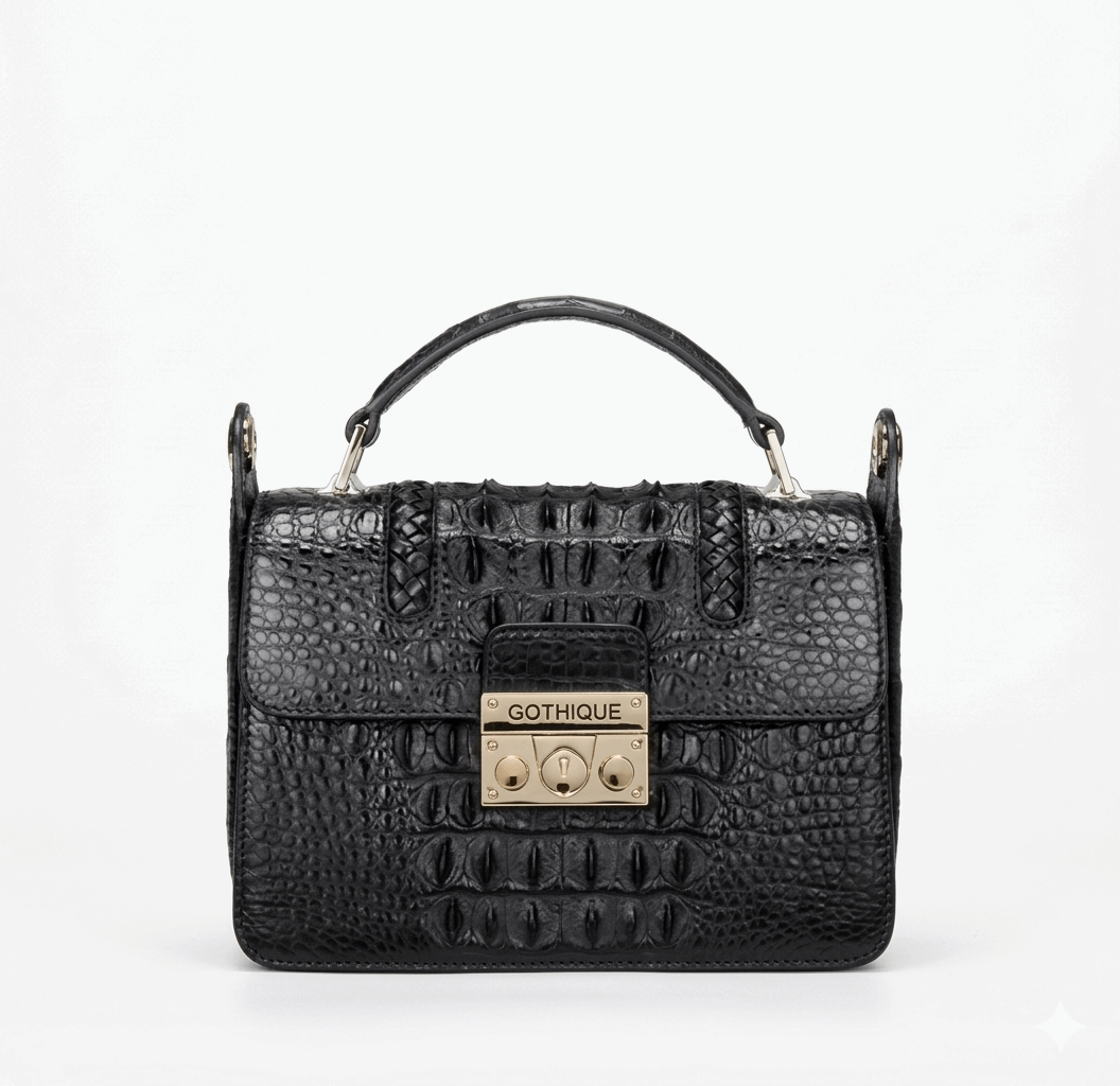 Imported Crocodile Crossbody Bag | Flap Shoulder Small Handbag - Maison Novaire #