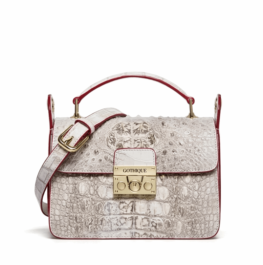 Imported Crocodile Crossbody Bag | Flap Shoulder Small Handbag - Maison Novaire #