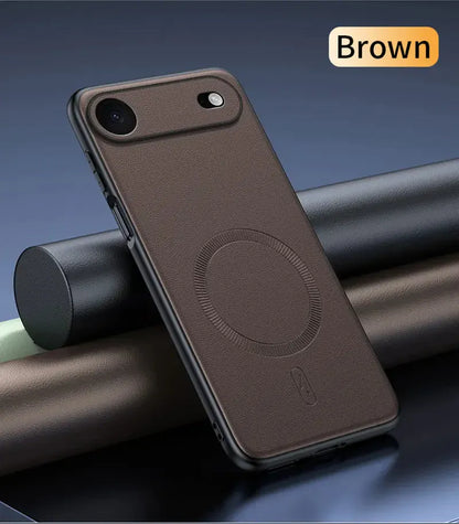 Iphone 17 Air Magnetic Leather Shield Cover. - Maison Novaire #