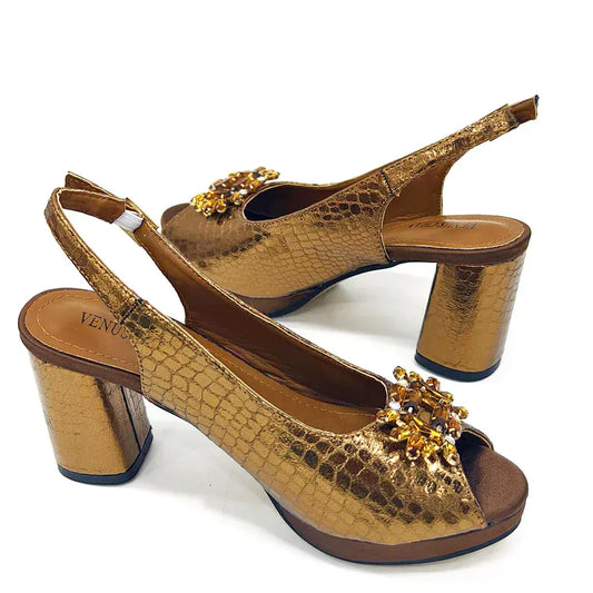Italian Open Toe Heels Shoes And Bag - Maison Novaire