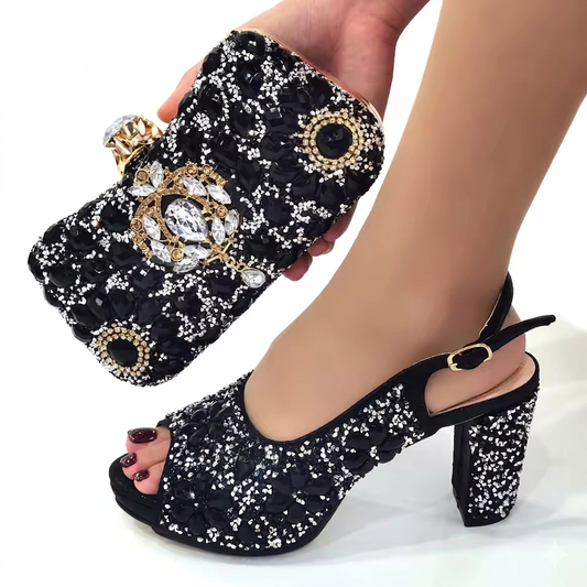 Italian Party Pumps and Matching Bag Set - Maison Novaire