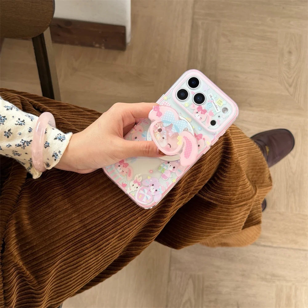 Kawaii Dessert Rabbit Magnetic Phone Case | Cute MagSafe Stand Cover