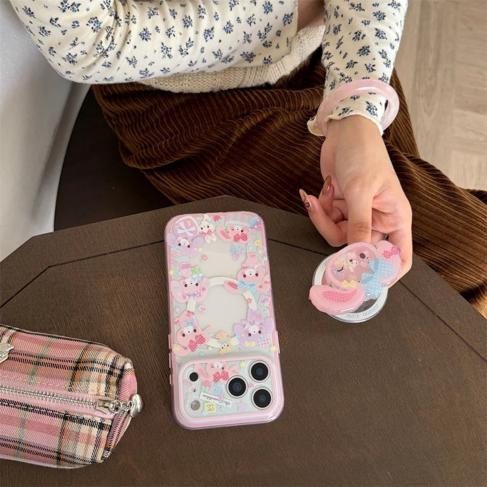 Kawaii Dessert Rabbit Magnetic Phone Case | Cute MagSafe Stand Cover