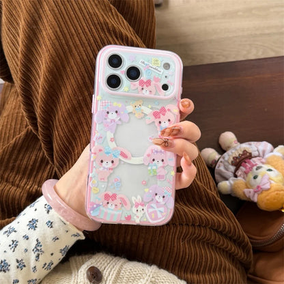 Kawaii Dessert Rabbit Magnetic Phone Case | Cute MagSafe Stand Cover NR882-2