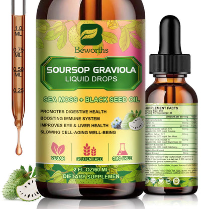 Kidney Detox-Soursop Graviola Extract Drops. Gluten-Free. - BLAKESTORE-NG