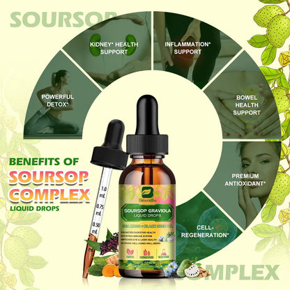 Kidney Detox-Soursop Graviola Extract Drops. Gluten-Free. - BLAKESTORE-NG