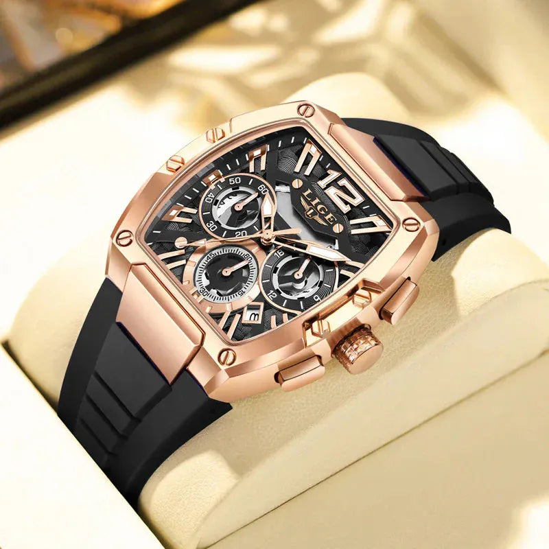 LIGE Quartz Strap Male Watches. - BLAKESTORE-NG