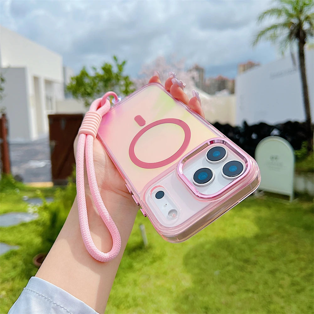 Laser Gradient Magnetic Shockproof Case For iPhone 17. - Maison Novaire #