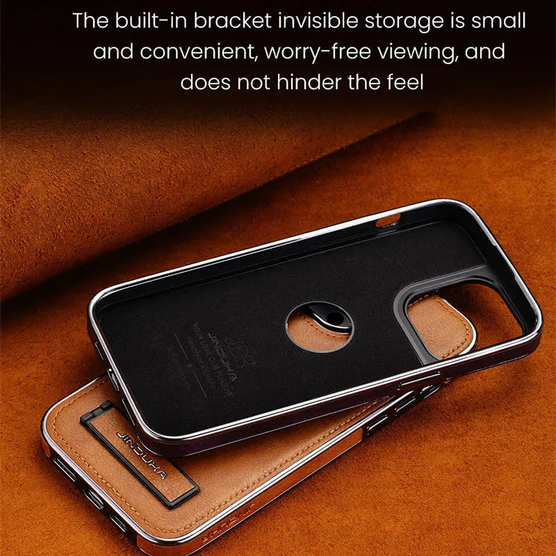 Leather Folding Kickstand Phone Case. - Maison Novaire #