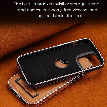Leather Folding Kickstand Phone Case. - Maison Novaire #