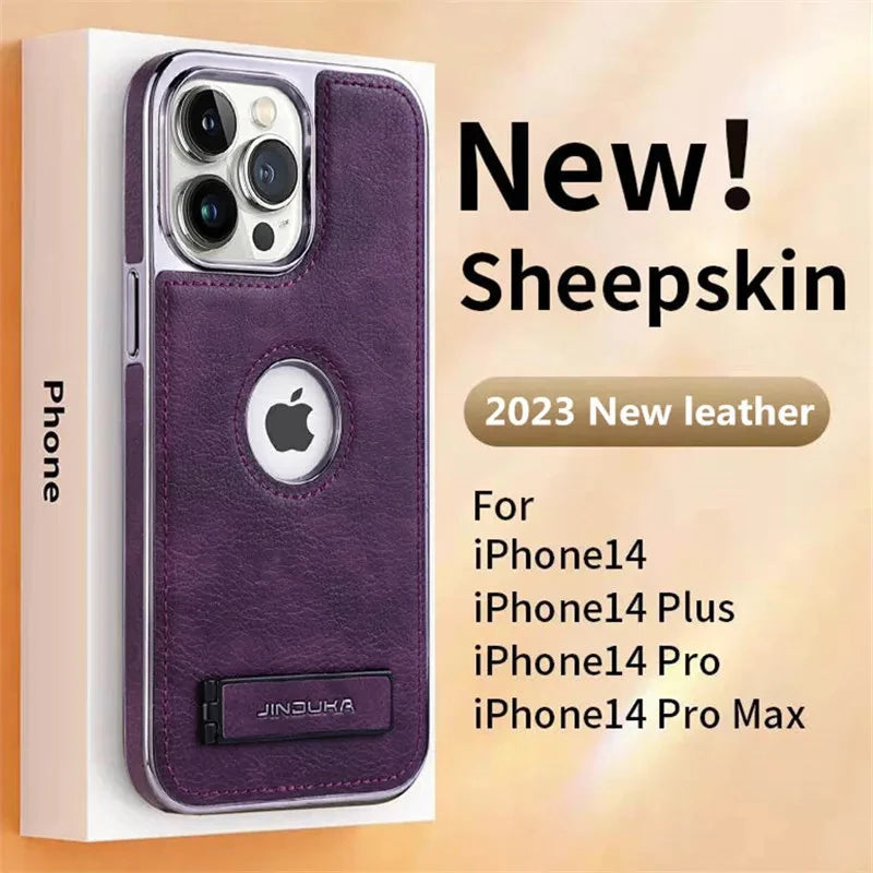 Leather Folding Kickstand Phone Case. - Maison Novaire #