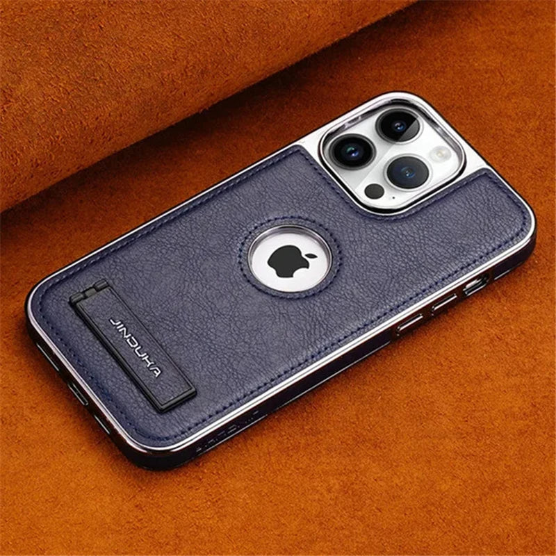 Leather Folding Kickstand Phone Case. - Maison Novaire #