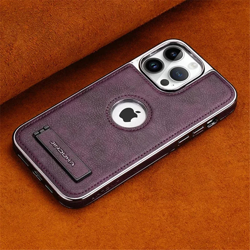 Leather Folding Kickstand Phone Case. - Maison Novaire #