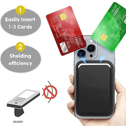 Leather Wallet card holder Case For iPhone. - Maison Novaire #
