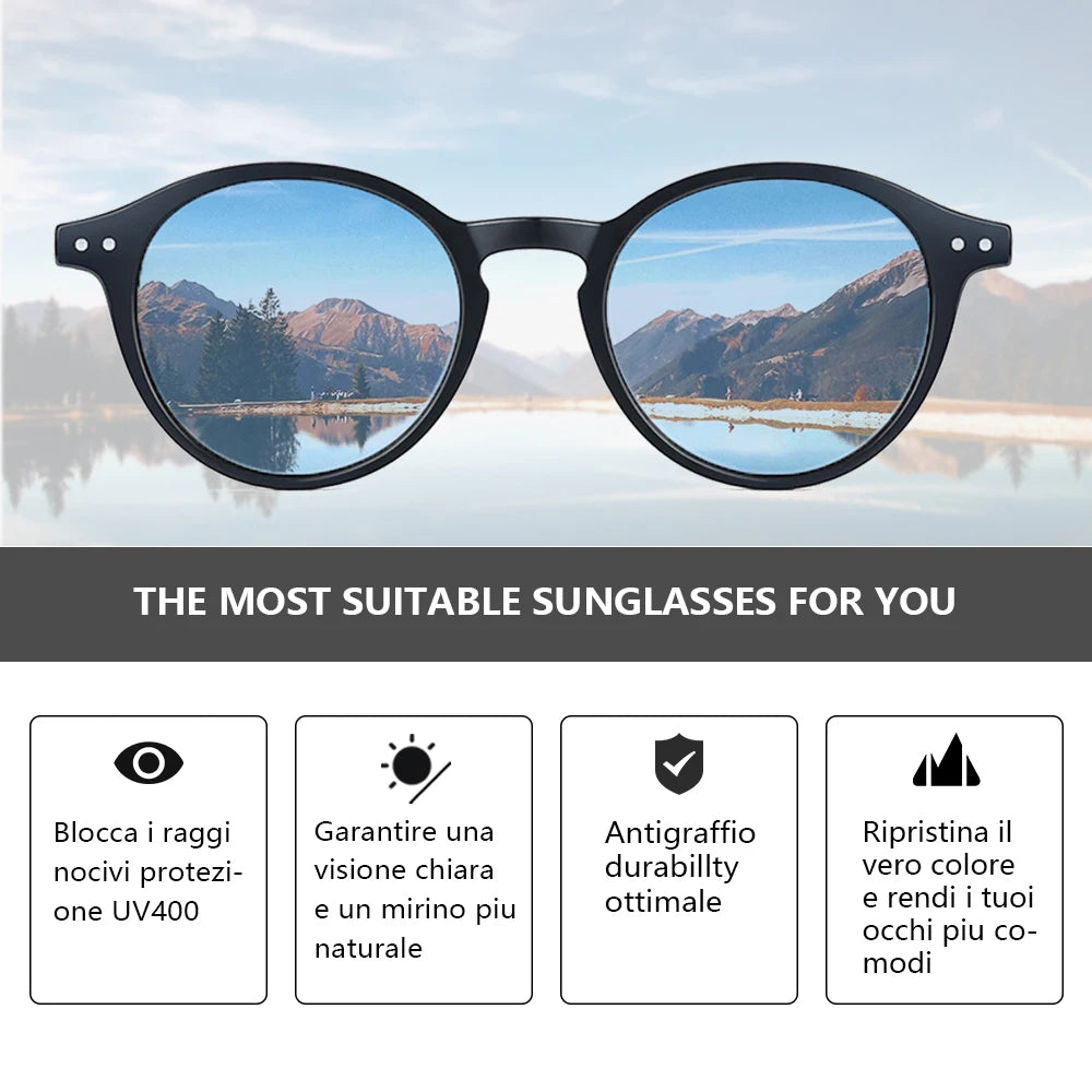 ZENOTTIC Vintage Polarized UV400 Round Sunglasses - Maison Novaire #