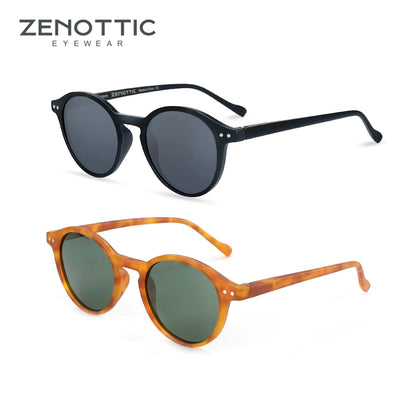 ZENOTTIC Vintage Polarized UV400 Round Sunglasses - Maison Novaire #