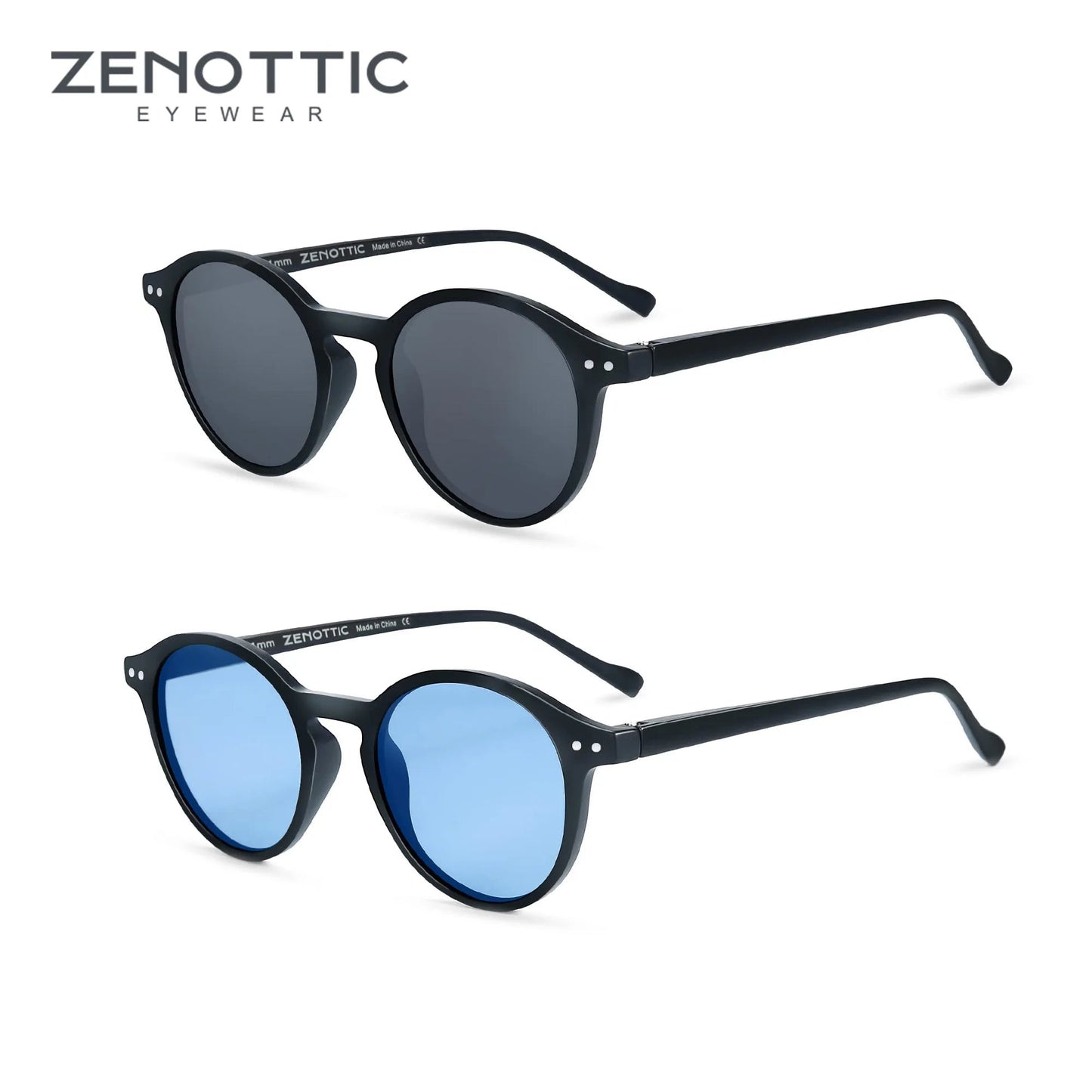 ZENOTTIC Vintage Polarized UV400 Round Sunglasses - Maison Novaire #