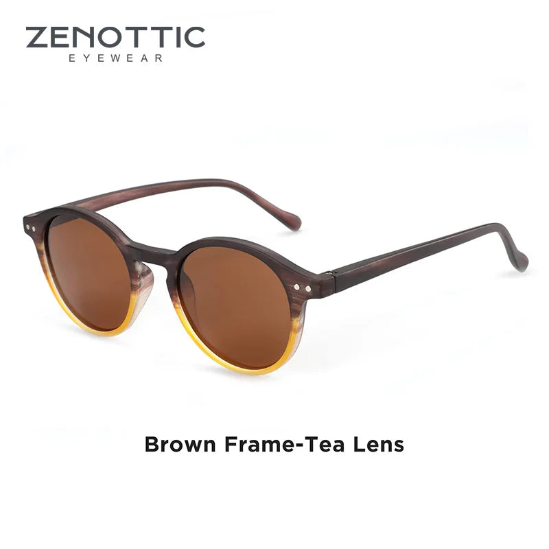 ZENOTTIC Vintage Polarized UV400 Round Sunglasses - Maison Novaire #