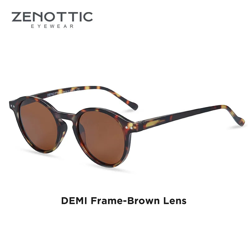 ZENOTTIC Vintage Polarized UV400 Round Sunglasses - Maison Novaire #