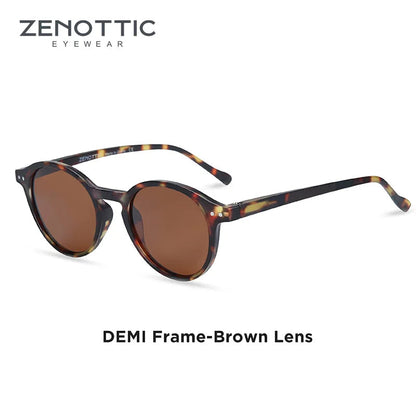 ZENOTTIC Vintage Polarized UV400 Round Sunglasses - Maison Novaire #