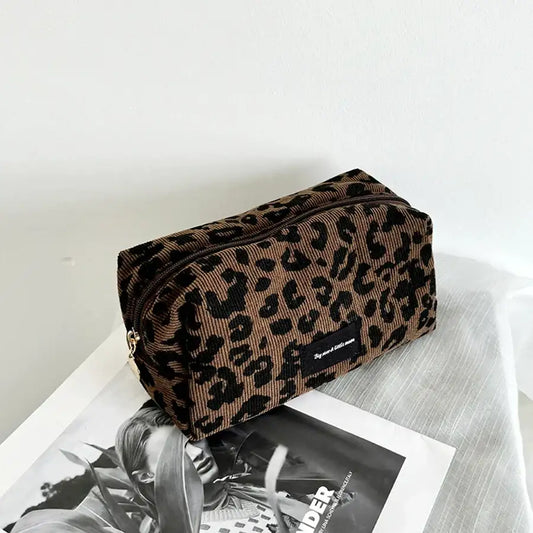 Leopard Makeup Bag | Large Capacity Organizer | Maison Novaire - Maison Novaire #