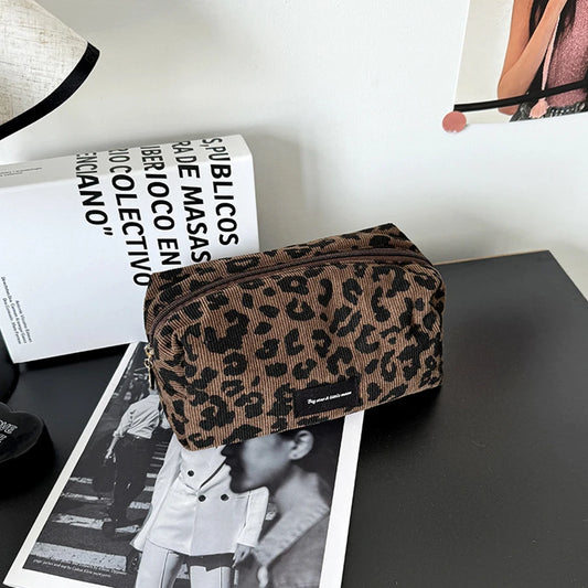 Leopard Makeup Bag | Large Capacity Organizer | Maison Novaire