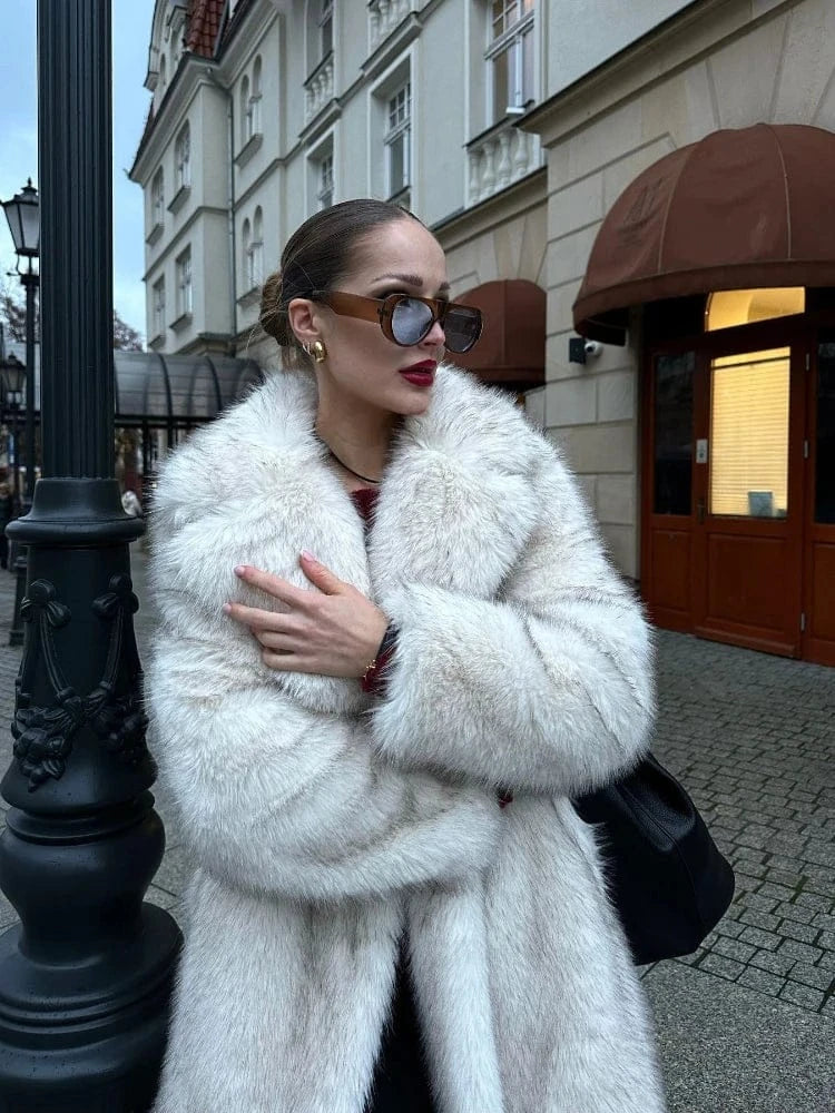 Long Faux Fur Coats for Women - Maison Novaire #