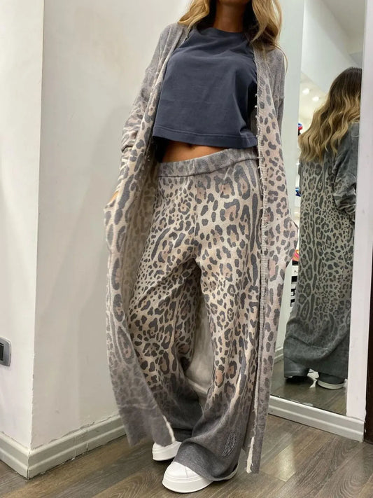Long Sleeve Longline Outerwear and Pants Set - Maison Novaire