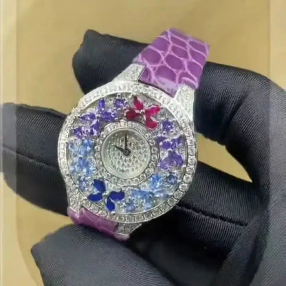 Luxury Colorful Women’s Quartz Watch | Elegant Jewel Bracelet Timepiece - Maison Novaire