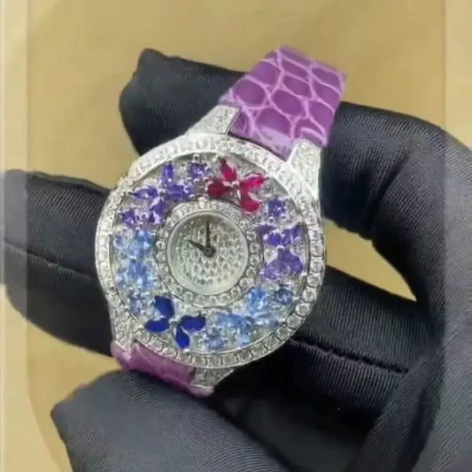 Luxury Colorful Women’s Quartz Watch | Elegant Jewel Bracelet Timepiece - Maison Novaire