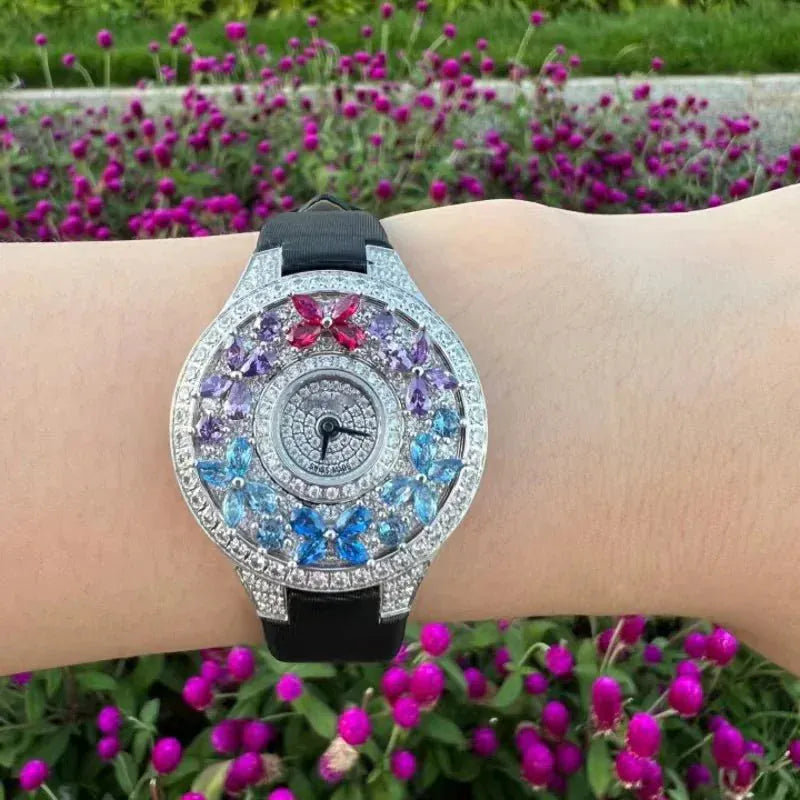 Luxury Colorful Women’s Quartz Watch | Elegant Jewel Bracelet Timepiece - Maison Novaire