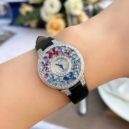 Luxury Colorful Women’s Quartz Watch | Elegant Jewel Bracelet Timepiece - Maison Novaire
