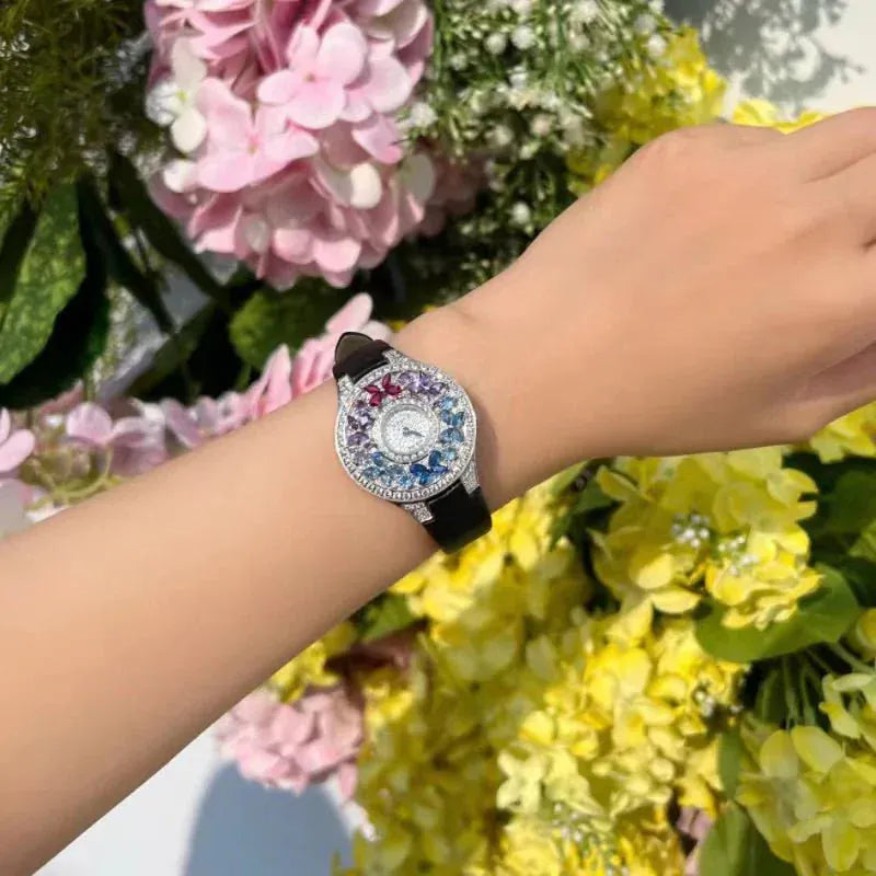 Luxury Colorful Women’s Quartz Watch | Elegant Jewel Bracelet Timepiece - Maison Novaire