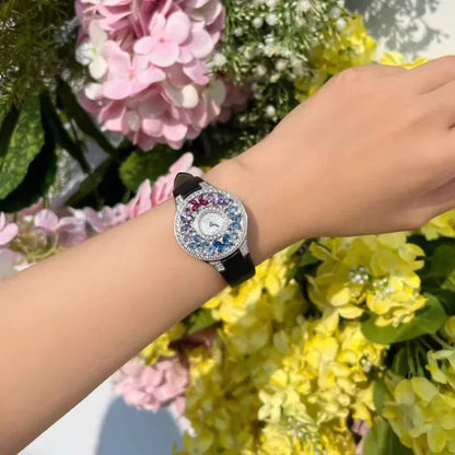 Luxury Colorful Women’s Quartz Watch | Elegant Jewel Bracelet Timepiece - Maison Novaire
