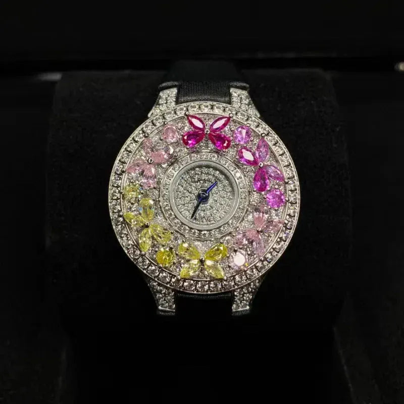 Luxury Colorful Women’s Quartz Watch | Elegant Jewel Bracelet Timepiece - Maison Novaire
