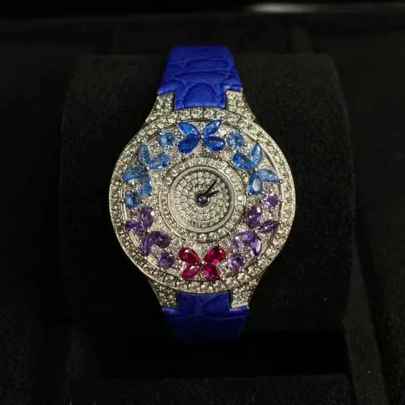 Luxury Colorful Women’s Quartz Watch | Elegant Jewel Bracelet Timepiece - Maison Novaire