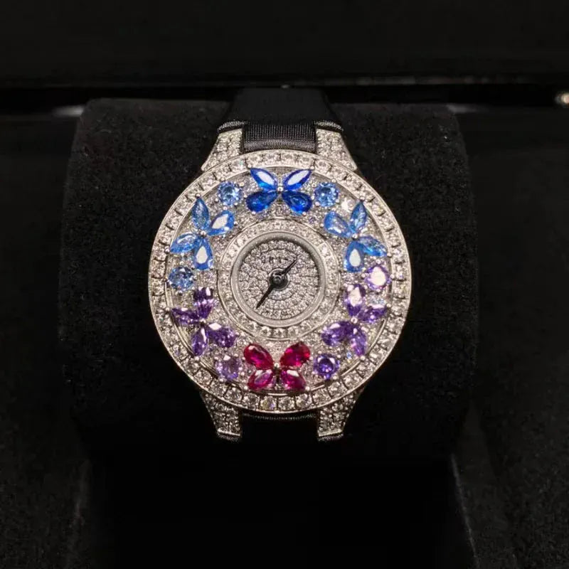 Luxury Colorful Women’s Quartz Watch | Elegant Jewel Bracelet Timepiece - Maison Novaire