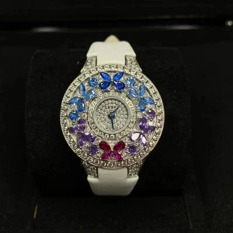 Luxury Colorful Women’s Quartz Watch | Elegant Jewel Bracelet Timepiece - Maison Novaire