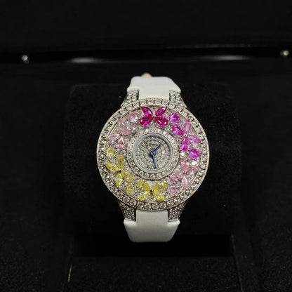 Luxury Colorful Women’s Quartz Watch | Elegant Jewel Bracelet Timepiece - Maison Novaire