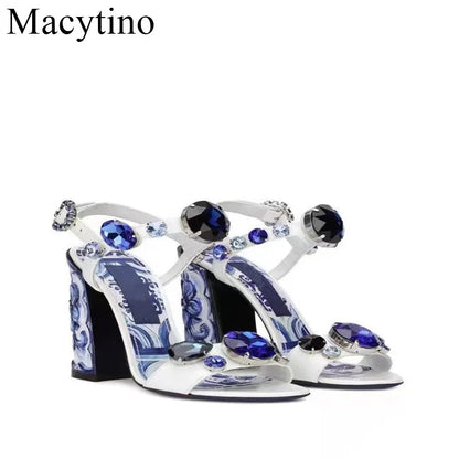 Luxury Diamond Crystal Decor Modern Sandals for Women. - Maison Novaire #