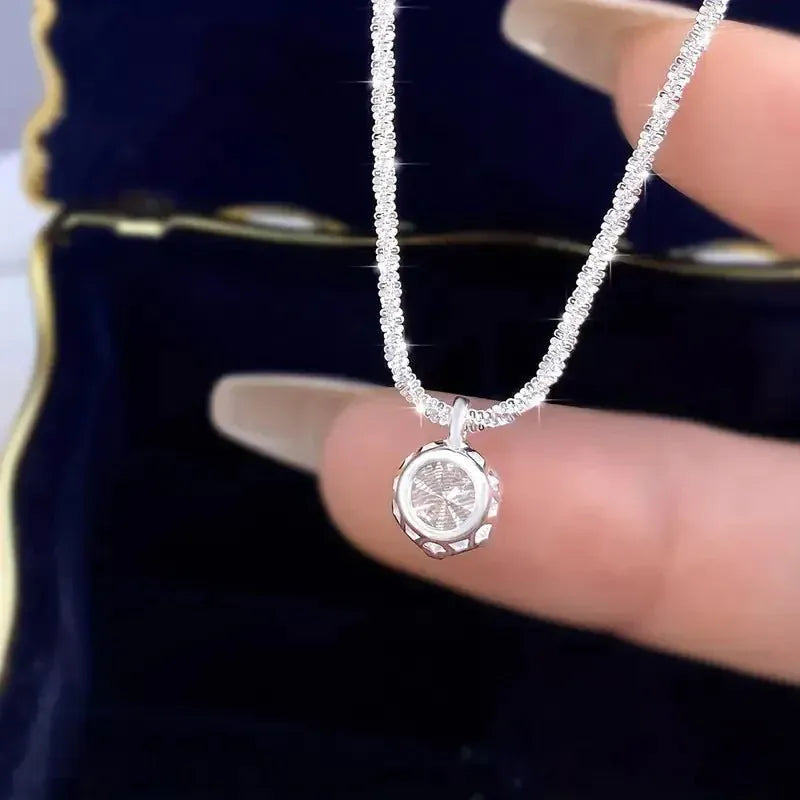 Luxury Moissanite Necklace 1CT – GRA Certified 925 Silver Pendant - Maison Novaire #
