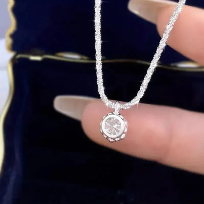 Luxury Moissanite Necklace 1CT – GRA Certified 925 Silver Pendant - Maison Novaire #
