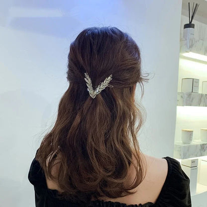 Luxury Shining V Shape Buckle Hairpins. - Maison Novaire #