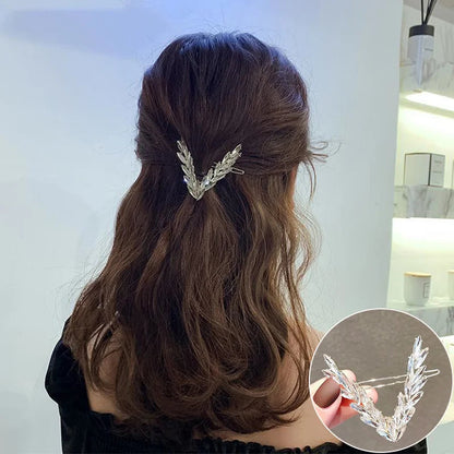 Luxury Shining V Shape Buckle Hairpins. - Maison Novaire #