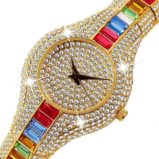 Luxury Women’s Watch | Baguette Diamond Waterproof Clock - Maison Novaire